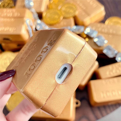 Compatible with Apple,  Gold Bar Bluetooth Wireless Earphone Case( each variant is compatible with another airpod series!!!)