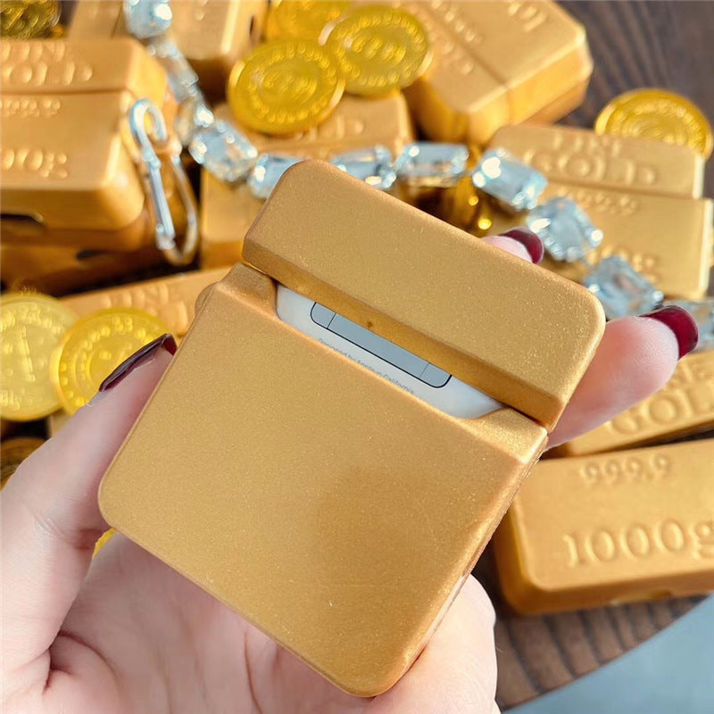 Compatible with Apple,  Gold Bar Bluetooth Wireless Earphone Case( each variant is compatible with another airpod series!!!)